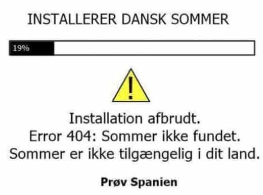 installation af dansk sommer